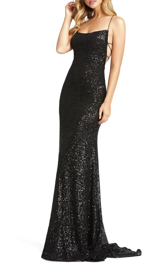 mac duggal sequin mermaid gown