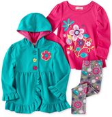 Thumbnail for your product : Kids Headquarters Little Girls' 3-Piece Floral Jacket, Top & Leggings Set