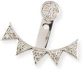 Thumbnail for your product : Sydney Evan Single Earring with Pave Diamond & 5-Triangle Ear Jacket