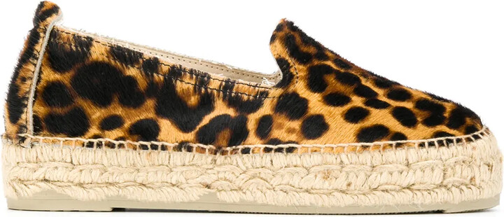 leopard platform slip on sneakers