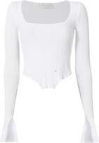 Thumbnail for your product : Esteban Cortazar Kira Corset Hem Knit Top White S