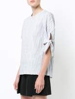 Thumbnail for your product : Derek Lam 10 Crosby Short Sleeve Crewneck Top With Tie Detail