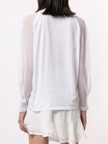 Thumbnail for your product : IRO Mesh-Sleeve Cotton Blouse