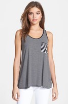 Thumbnail for your product : Kensie Stripe Pocket Tank Top