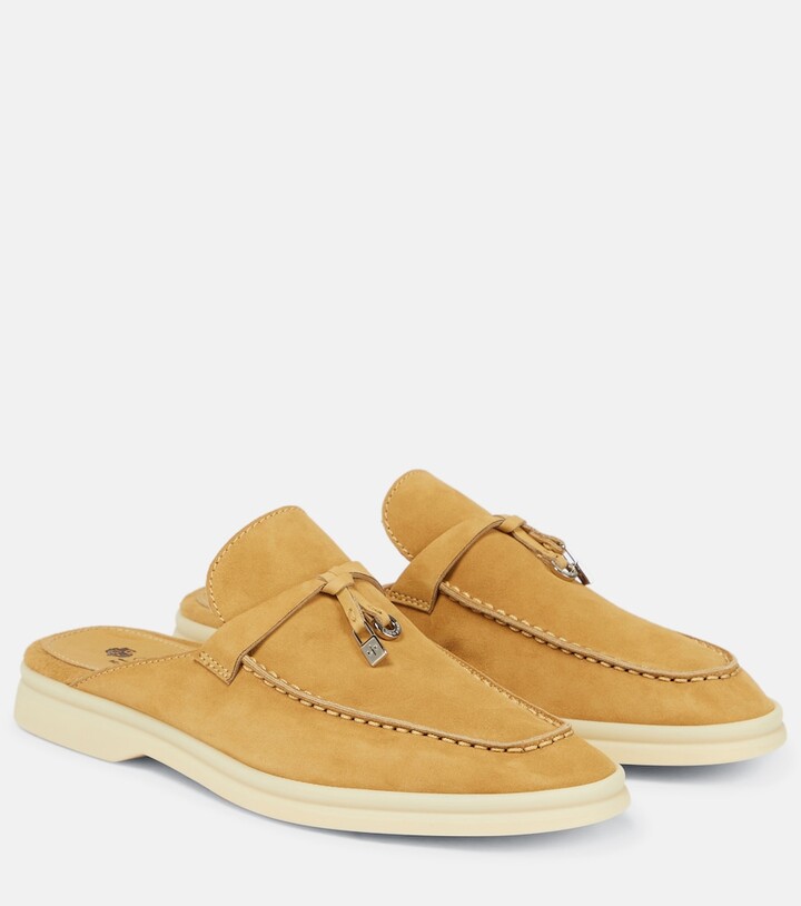loro piana babouche charms walk suede mules
