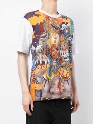 Junya Watanabe graphic-print cotton T-shirt