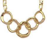 Thumbnail for your product : Sequin Interlocking Gold Chain Necklace
