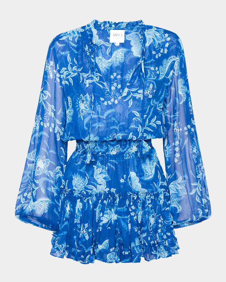 MISA Lorena Tiered Mini Dress