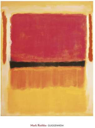 McGaw Graphics Untitled (Violet, black, Orange, Yellow on White & Red), 1949 by Mark Rothko Painting Print