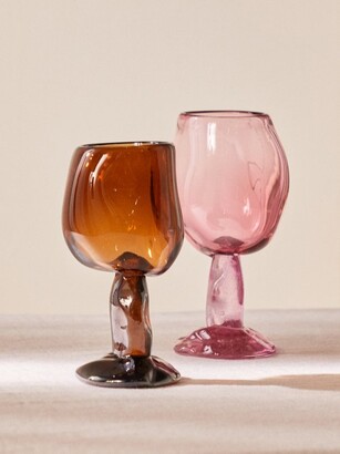 Rira Objects - Addled Wine Glass - Brown