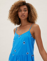 Thumbnail for your product : Marks and Spencer Cotton Embroidered Midaxi Tiered Dress
