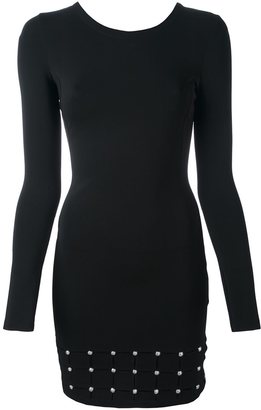 Versus studded long-sleeved dress - women - Polyamide/Spandex/Elastane/Viscose - 36
