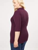 Thumbnail for your product : Lane Bryant Mock-Neck Ribbed Top