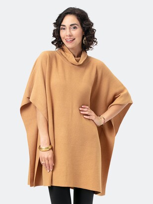 camel colored poncho sweater