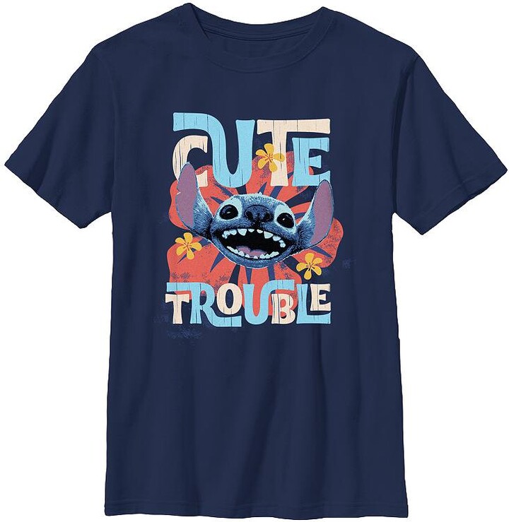 Disney's Lilo & Stitch Cute Trouble Boys 8-20 Graphic Tee