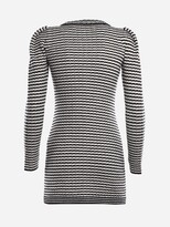 Thumbnail for your product : Self-Portrait Mini Dress In Melange Knit With Striped Pattern