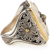 Thumbnail for your product : Konstantino Square Flower Carved Frosted Crystal Ring, Size 7