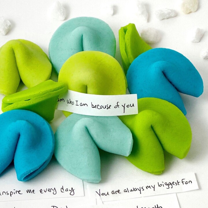 Father's Day Fortune Cookies - Lovely Marzipan Cookie Gift Great Gift Idea