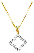 Thumbnail for your product : David Yurman Cable Collectibles Quatrefoil Pendant with Diamonds in Gold on Chain