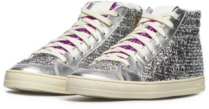 P448 Sneaker High-top Sneaker-e9 Skate Paillettes Taille 36-41 Neuf 