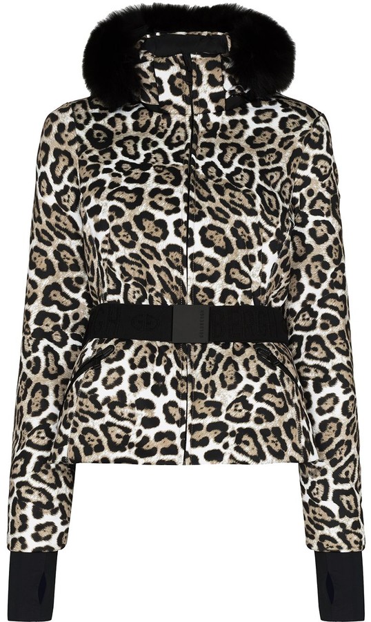 Goldbergh LeopardPrint Faux FurTrim Ski Jacket ShopStyle