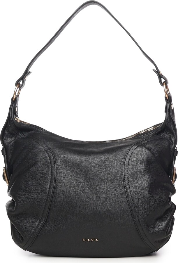 Biasia Weave Leather Shoulder Bag