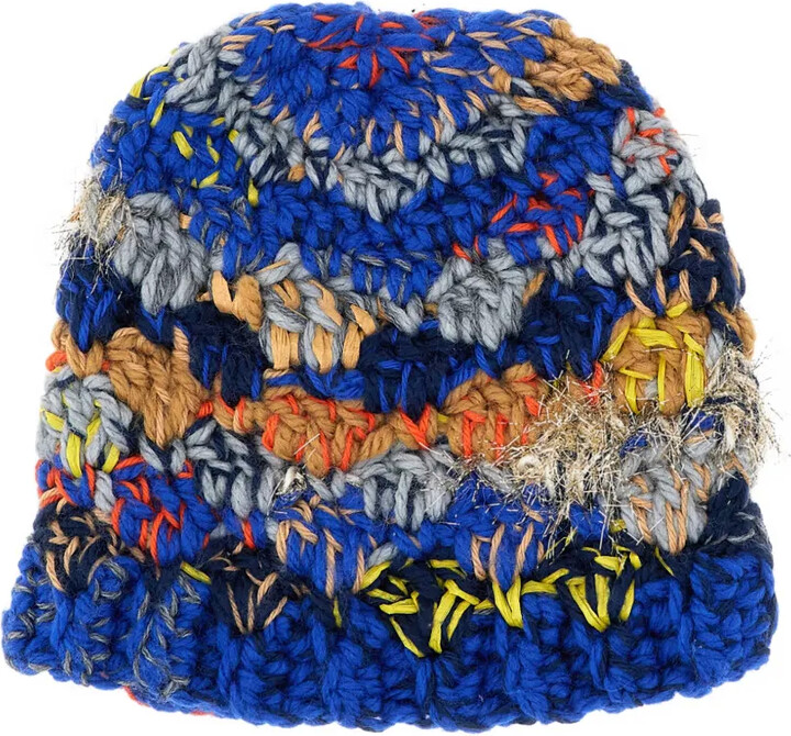 Exquisite J Striped Wool Beanie