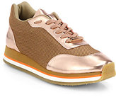 Thumbnail for your product : Stella McCartney Faux Metallic Leather Platform Sneakers