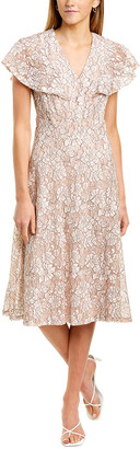 jessica howard illusion ruched waist midi dress