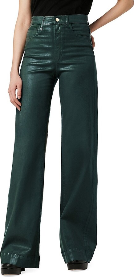 Joe's Jeans The Mia Coated High Rise Wide Leg Jeans