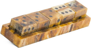 TJMAXX 11X3 Tortoise Dice Decorative Game Set
