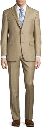 Hickey Freeman Classic-Fit Lindsey Two-Piece Sharkskin Suit, Brown