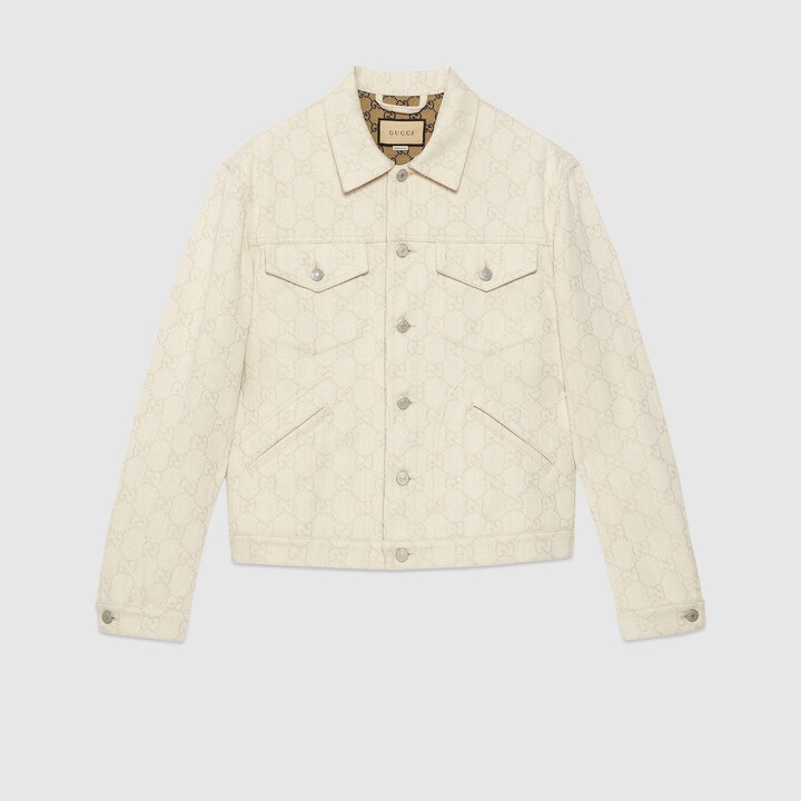 Gucci GG cotton jacquard jacket ShopStyle Outerwear
