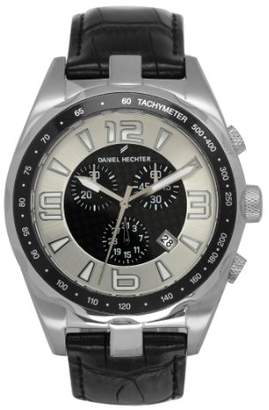 Daniel Hechter Men's Quartz Watch with Black Dial Analogue Display Quartz Leather DHH 005 FA