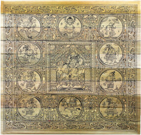 Astoria Grand Chaturbhuja Dancing Ganesha At Center With Ten Incarnations Of Lord Vishnu (Dashavatara)