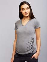 Thumbnail for your product : A Pea in the Pod Short Sleeve V Scoop Neck Side Ruched Maternity Shirt