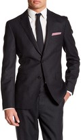 Thumbnail for your product : Brooks Brothers Notch Lapel Two Button Charcoal Pinstripe Jacket