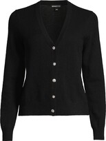 Thumbnail for your product : Minnie Rose Cashmere Crystal-Button Cardigan