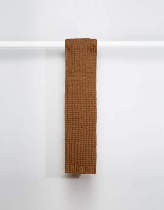ASOS Knitted Scarf In Tobacco