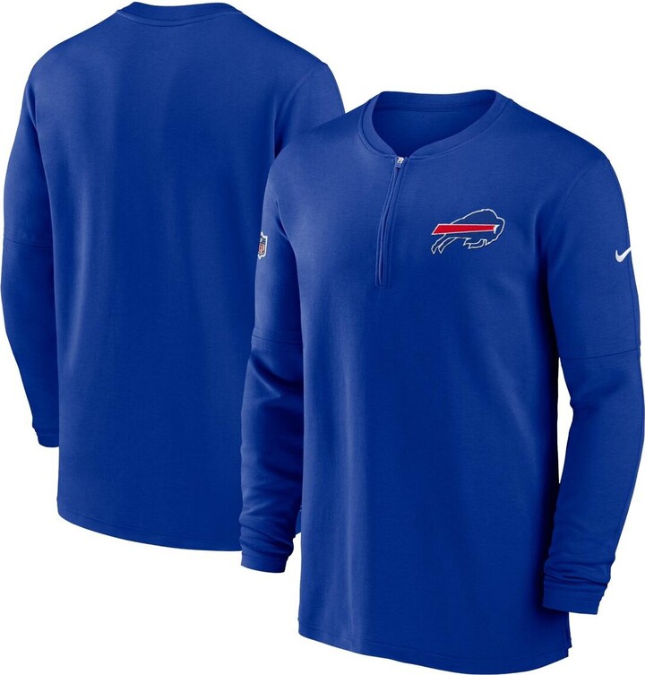 Nike Men's Royal Buffalo Bills 2023 Sideline Performance Long Sleeve Quarter-Zip Top
