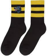 Thumbnail for your product : Gucci Black Striped Wolf Socks