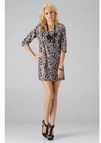 Thumbnail for your product : Leather and Sequins Sequin Leaf Print Dress