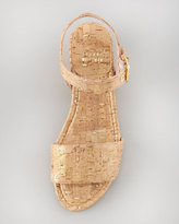 Thumbnail for your product : Stuart Weitzman St. Barth Cork Micro-Wedge Sandal
