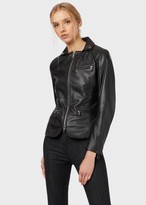 Thumbnail for your product : Emporio Armani Semi-Aniline Lambskin Nappa Leather Jacket With Studs