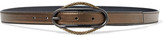 Thumbnail for your product : Bottega Veneta Metallic Leather Belt - Bronze