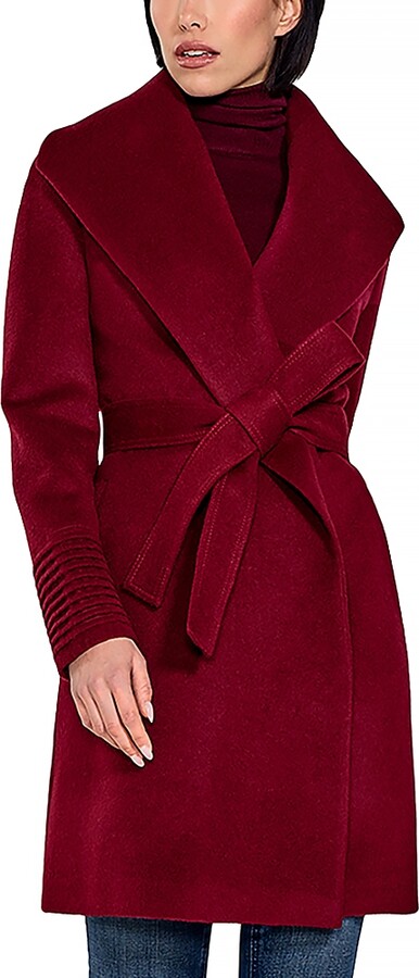 Sentaler Shawl Collar Wrap Coat