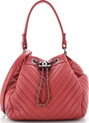 Chanel Blue Lambskin Leather Drawstring CC Bucket Bag Chanel | The Luxury  Closet