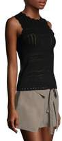 Thumbnail for your product : Derek Lam 10 Crosby Perforated Cutout Top