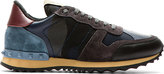 Thumbnail for your product : Valentino Navy & Black Camo Sneakers