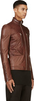 Thumbnail for your product : Rick Owens Mahogany Brown Leather Vicious Bomber